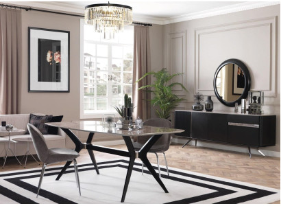 Mesa de comedor de lujo de diseño loft muebles decoración