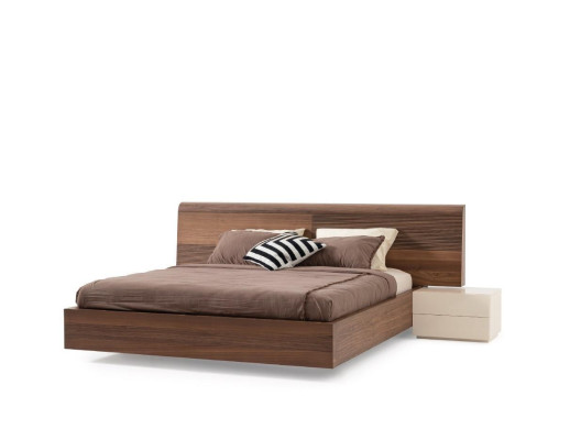 Mesitas de noche modernas para dormitorio en madera beige