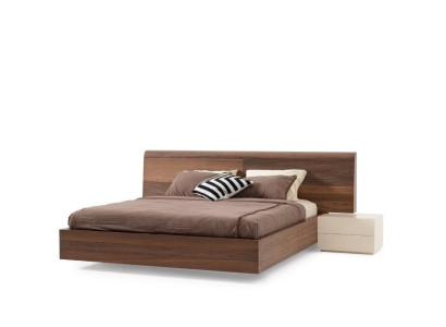 Mesitas de noche modernas para dormitorio en madera beige