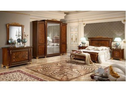 Conjunto de lujo barroco rococó camas conjuntos mesita de noche armario 7 piezas dormitorio.