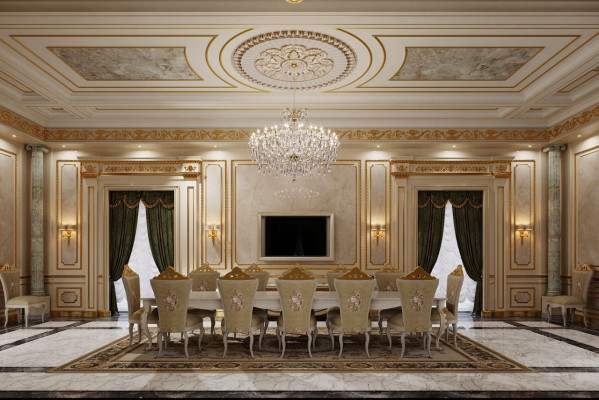 Juego de comedor Conjunto completo Mesa 10 sillas Diseño Muebles de lujo Mesas Nuevo