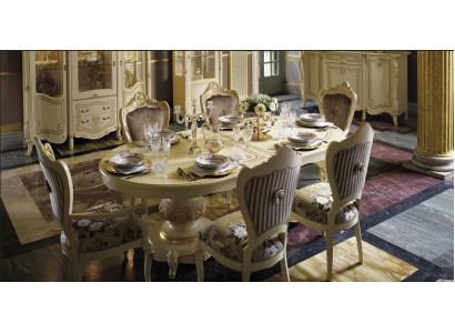 Conjunto de muebles de madera: 2 sillas con reposabrazos, 4 sillas y mesa. Nuevo juego de comedor de 7 piezas.