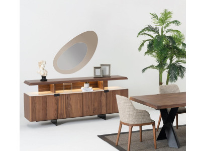 Mueble aparador de lujo de madera de 2 piezas diseño muebles