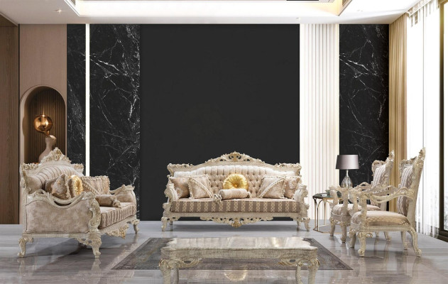 Conjunto de sofá sofá sofá sofás sofá clásico Muebles de 5 piezas. Muebles