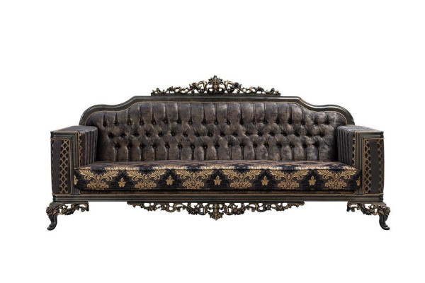 Sofá Chesterfield de lujo 3+1 plazas para sala de estar clásica, sofá barroco tapizado.