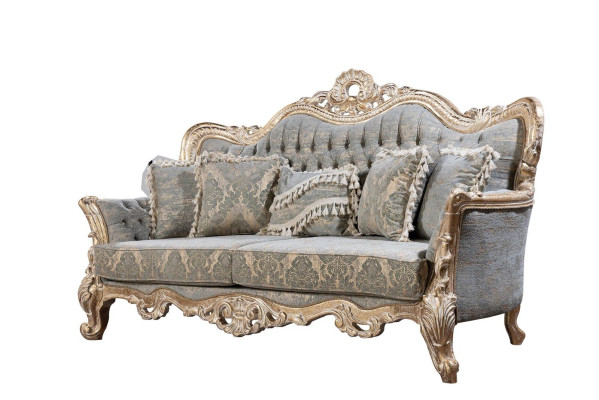 Chesterfield Sofá de 3 plazas Diseñador Lujo Sofás Tapicería Telas Couchen
