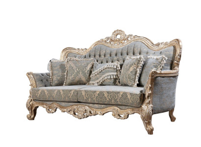 Chesterfield Sofá de 3 plazas Diseñador Lujo Sofás Tapicería Telas Couchen