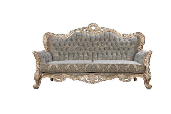 Chesterfield Sofá de 3 plazas Diseñador Lujo Sofás Tapicería Telas Couchen