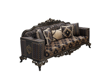 Chesterfield sofá de 3 plazas diseñador de lujo, sofás tapizados de tela nuevos.