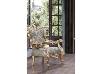 Sillón Sillón de orejas Silla Chesterfield Asiento Acolchado Sofá Salón madera Lujo Nuevo