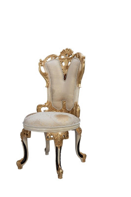 Diseño de lujo Silla de madera maciza con cojines Silla de respaldo para oficina y comedor.