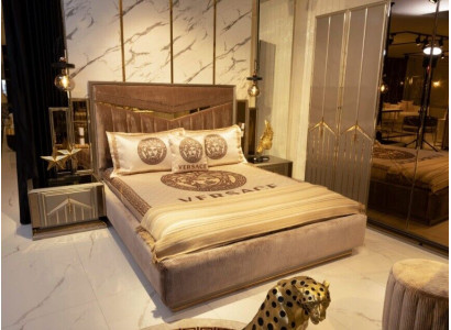 Alta brillantez Dormitorio Cama Cama doble Camas Muebles Mobiliario Nuevo Diseño de muebles