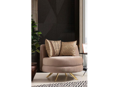 Sillón de diseño de lujo Muebles de estilo clásico Textiles Sala de estar Lounge Nuevo