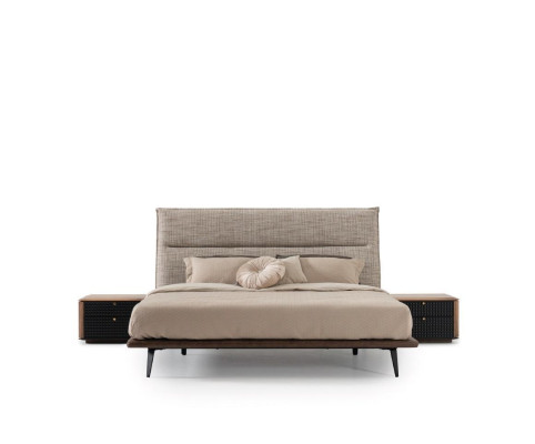 Muebles de dormitorio modernos de estilo italiano - conjunto de 4 piezas en gris