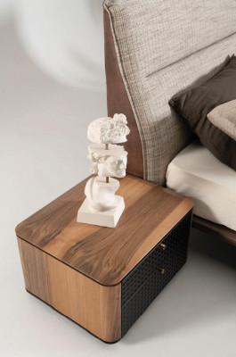 Muebles de dormitorio modernos de estilo italiano - conjunto de 4 piezas en gris
