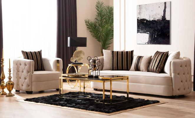 Sillón de lujo para sala de estar Diseño moderno individual Chesterfield Mueble italiano