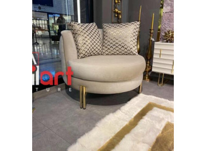 Sillón Asiento Asientos Diseño Sala de estar Tapizado Madera Tapizado Moderno Lujo Beige