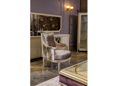 Sillón Art déco Relax Tela Lounge Asiento de tela de lujo Asiento de poliéster