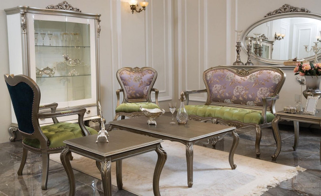 Sillón 1 plaza Verde Sala de estar Elegante Mueble Lujo Chesterfield Nuevo