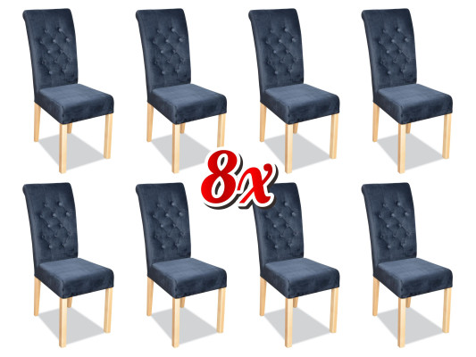 Sillas Chesterfield x8 de varios colores, sillas de diseñador de lujo, sillas tapizadas, sillas con respaldo.