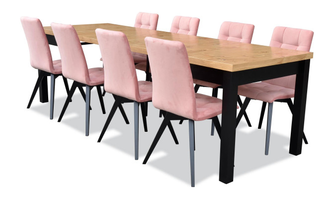 Muebles de comedor modernos Mesa de comedor + 6 sillas Conjunto completo de 7 piezas Grupo