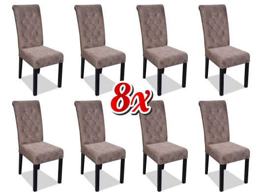 Sillas Chesterfield x8 de varios colores, sillas de diseñador de lujo, sillas tapizadas, sillas con respaldo.