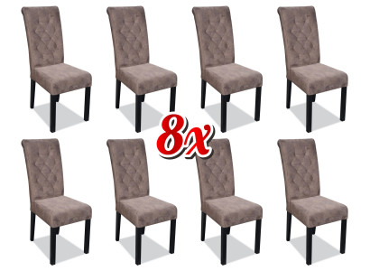 Sillas Chesterfield x8 de varios colores, sillas de diseñador de lujo, sillas tapizadas, sillas con respaldo.