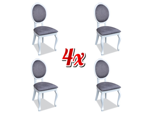 Sillas 4x Juego de sillas de madera real con asiento acolchado para comedor, juego de sillas con respaldo nuevo.
