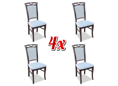 Silla de comedor respaldo sillas sillas de comedor nuevo textil set 4x madera maciza silla