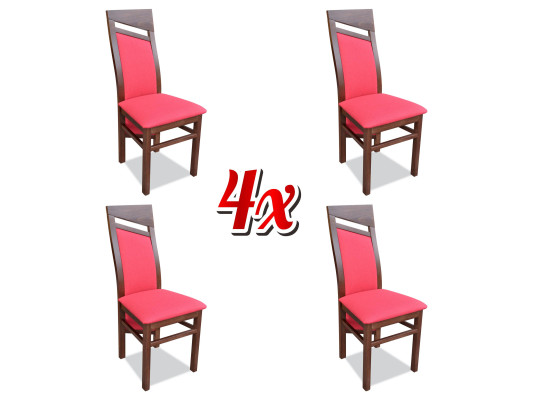 Diseñador de sillas acolchadas de madera y tela para comedor de restaurante Juego de 4 sillas