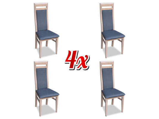 Sillas cocina comedor tela madera conjunto 4x silla diseño textil respaldo acolchado