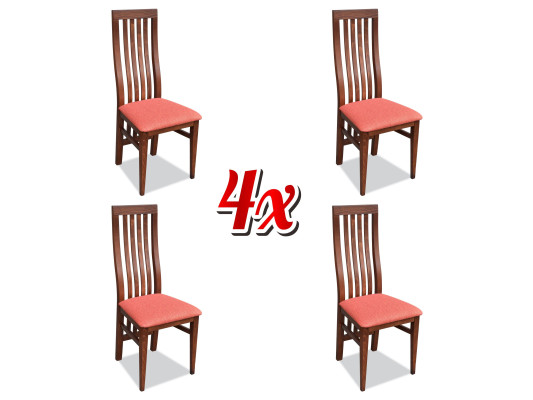 Silla de salón tapizada sillas de comedor de madera para gastronomía, tela Juego de 4 sillas de diseño de cuero.