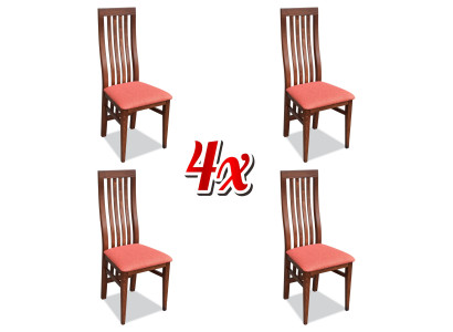 Silla de salón tapizada sillas de comedor de madera para gastronomía, tela Juego de 4 sillas de diseño de cuero.