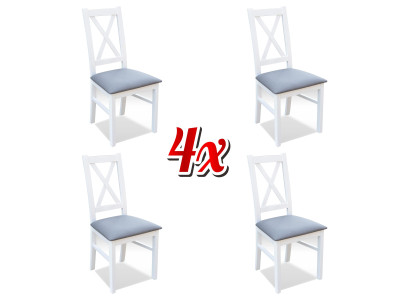 Conjunto completo de 4 sillas para comedor con asiento acolchado y respaldo alto de diseñador K22.