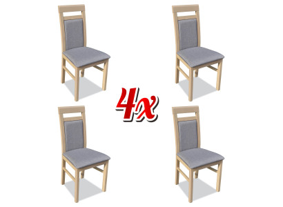 Grupo de sillas conjunto Textiles Madera Silla de comedor tapizada 4 sillas