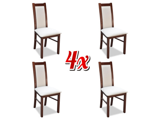 Juego de comedor Sillas de comedor K17 Juego de 4 sillas Asiento acolchado de madera auténtica