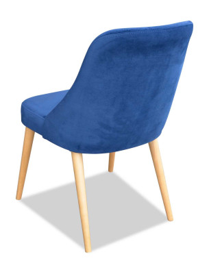 Sillas de comedor de tela, asiento acolchado de silla de madera verde, moderno y nuevo.