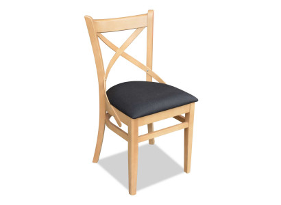 Silla de comedor sillón asiento asiento de comedor madera clásico lujo marrón