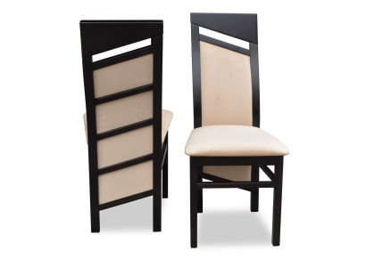 Silla marrón tapizada silla moderna muebles de asiento de comedor tapizados tela nueva