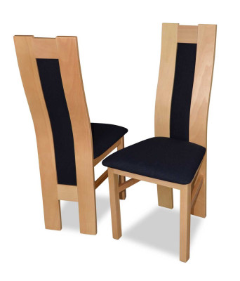 Silla clásica diseñada en marrón, silla de madera para comedor, muebles de lujo.