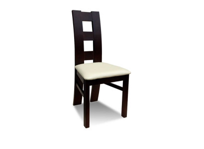 Silla de madera de diseñador, silla de comedor, muebles de lujo de madera, silla clásica.