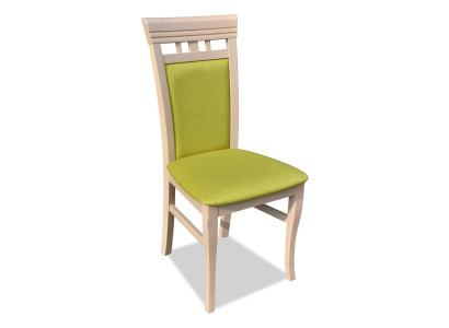 Silla de comedor de 1 asiento de madera de lujo, diseño de muebles clásicos con respaldo.