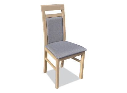 Comedor 1 x Silla con respaldo Juego de sillones Silla de comedor de madera Cojín de asiento acolchado