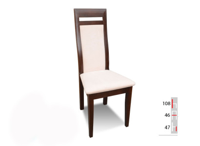 MADERA MACIZA SILLA DE MADERA DISEÑO MODERNO BEIGE SILLA DE COMEDOR DECORATIVA LARGA