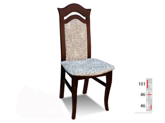MADERA MACIZA DISEÑO DE SILLA DE COMEDOR TELA SILLA DECORATIVA CLÁSICA