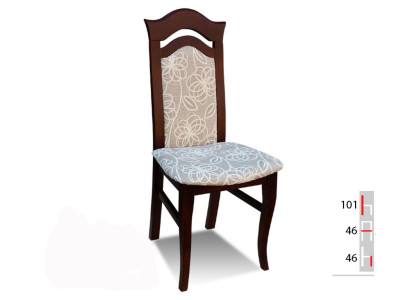 MADERA MACIZA DISEÑO DE SILLA DE COMEDOR TELA SILLA DECORATIVA CLÁSICA