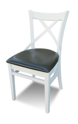 Silla acolchada de diseño de lujo Sillas Asiento Respaldo Oficina Oficina Comedor Madera K66 NUEVO