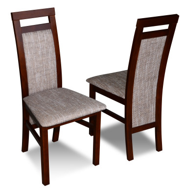Lujo Diseño Silla de tapizado Sillas Asiento Espalda Madera maciza Comedor Madera K75 NUEVO
