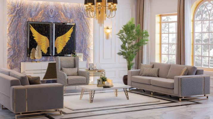 Conjunto de Sofás Moderno 3+2+1 Asientos Muebles Sofás Diseño de Lujo