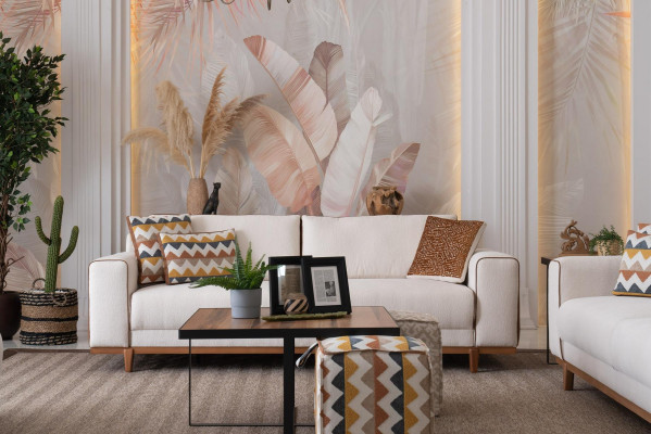 Elegante juego de sofás de 3+2+1 plazas, asiento con silla de alta calidad diseño de lujo.